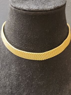 Vintage Gold Mesh Choker Necklace